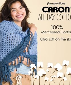 Alternative view of Caron All Day Cotton - 3 Pack of 173 Yards/3.52 oz Country Blue 100% Mercerized Cotton Yarn